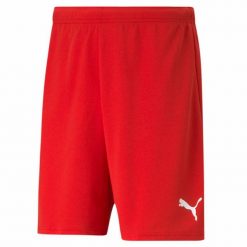 Spodenki Puma teamRISE czerwone. Białe szorty męskie Puma, bez kołnierzyka. Za 60.00 zł.