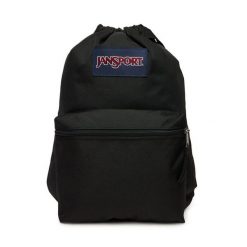 Plecak JanSport. Czarne plecaki damskie JanSport, bez wzorów, sportowe. Za 59.99 zł.