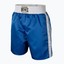 Spodenki bokserskie męskie Cleto Reyes Satin Boxing. Niebieskie szorty męskie CLETO REYES, bez kołnierzyka. Za 279.99 zł.