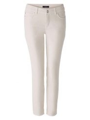 Oui Jegginsy w kolorze kremowym rozmiar: 40. Brązowe legginsy damskie Oui, bez wzorów, z materiału. Za 161.34 zł.