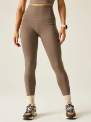 Dare 2b Legginsy funkcyjne "Refresh" w kolorze szarobrązowym rozmiar: 44. Brązowe legginsy damskie Dare 2b, bez wzorów, z materiału. Za 105.63 zł.