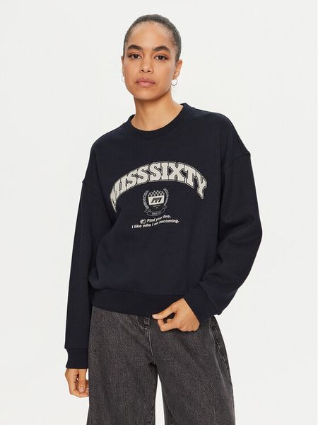 Miss Sixty Bluza 6L3TJ5420000 Granatowy Regular Fit. Niebieskie bluzy bez kaptura damskie Miss Sixty, l, z bawełny. Za 399.99 zł.