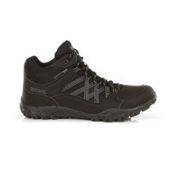 Buty trekkingowe męskie Edgepoint Mid Regatta. Czarne buty trekkingowe męskie Regatta, bez zapięcia, trekkingowe. W wyprzedaży za 279.99 zł.