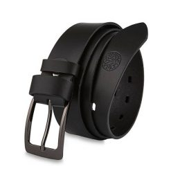 Skórzany pasek BETLEWSKI DW35-0 125 czarny. Czarne paski męskie Betlewski, bez wzorów, z materiału. Za 79.99 zł.