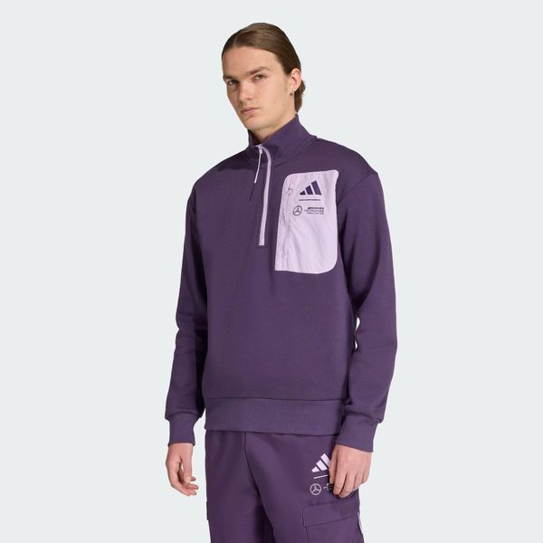 Bluza Mercedes - AMG Petronas Formula One Team Premium Woven Fleece. Fioletowe bluzy bez kaptura męskie Adidas, xl, z materiału. Za 439.00 zł.