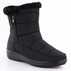 Śniegowce damskie z futerkiem czarne Unisoft 8000. Czarne śniegowce damskie Unisoft, z materiału. Za 129.99 zł.