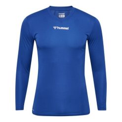 Koszulka z długim rękawem sportowa Hummel BL Essential Tee. Niebieskie bluzki sportowe damskie HUMMEL, bez wzorów, bez ramiączek. Za 136.50 zł.