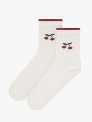 Skarpetki za kostkę damskie SKARPETY. Białe skarpetki damskie Ryłko, bez wzorów, z bawełny. Za 24.99 zł.