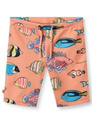 Småfolk Kąpielówki "Fish" w kolorze pomarańczowym ze wzorem rozmiar: 110/116. Pomarańczowe kąpielówki męskie Småfolk, bez wzorów. Za 85.95 zł.