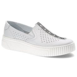 Białe Półbuty Pollonus Wygodne Damskie Buty Skórzane. Białe półbuty damskie Pollonus, bez wzorów, ze skóry, biznesowe, bez obcasa. Za 209.00 zł.