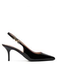 LOVE MOSCHINO Czółenka JA10487G1MIH0000 Czarny. Czarne czółenka damskie Love Moschino, bez wzorów, ze skóry, bez obcasa. Za 769.99 zł.