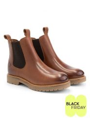 TRAVELIN' Skórzane sztyblety "Rosseland" w kolorze jasnobrązowym rozmiar: 38. Brązowe botki damskie Travelin', sportowe, bez obcasa, bez zapięcia. Za 378.54 zł.