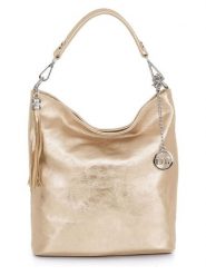 Mia Tomazzi Skórzana torebka "Sabaudia" w kolorze złotym - 26 x 28 x 12 cm rozmiar: onesize. Żółte torebki klasyczne damskie Mia Tomazzi, bez wzorów, z materiału, bez dodatków. Za 239.99 zł.