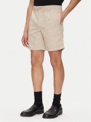 Calvin Klein Jeans Szorty materiałowe J30J327300 Beżowy Regular Fit. Brązowe szorty męskie Calvin Klein Jeans, bez wzorów, z jeansu. Za 229.99 zł.