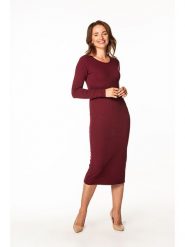 Tessita Sukienka w kolorze bordowym rozmiar: XL. Czerwone sukienki damskie Tessita, xl, bez wzorów, bez kołnierzyka, bez ramiączek, maxi. Za 148.96 zł.