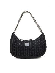 Tommy Jeans Torebka Tjw Iconic Shoulder Quilted AW0AW17302 Czarny. Czarne torebki klasyczne damskie Tommy Jeans, bez wzorów, z jeansu, bez dodatków. Za 219.99 zł.