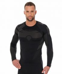 Bluza męska z długim rękawem Brubeck DRY. Czarne bluzy bez kaptura męskie Brubeck, l, z dzianiny. Za 159.99 zł.