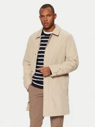 Tommy Hilfiger Płaszcz przejściowy MW0MW37651 Beżowy Regular Fit. Brązowe płaszcze męskie Tommy Hilfiger, l, bez wzorów, z syntetyku. Za 979.99 zł.