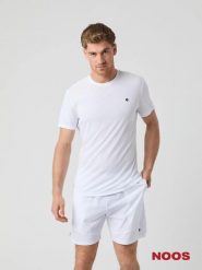 Bjorn_borg ACE LIGHT T-SHIRT z recyklingowanego poliestru. Białe t-shirty męskie Björn Borg, m, bez wzorów, z materiału, bez kołnierzyka. Za 194.00 zł.