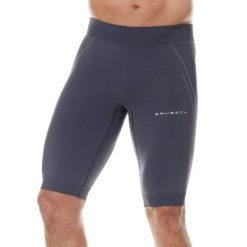 Spodnie do biegania 1/2 męskie Brubeck RUNNING FORCE. Szare szorty męskie Brubeck, bez wzorów, z elastanu, sportowe. Za 124.99 zł.