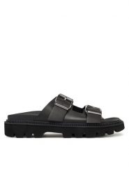 Tommy Jeans Klapki Double Strap Sandal EN0EN02753 Czarny. Czarne klapki damskie Tommy Jeans, bez wzorów, z jeansu, bez obcasa. Za 349.99 zł.