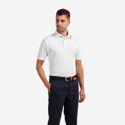 Koszulka polo do golfa Footjoy elastyczna pikowana. Koszulki polo męskie FOOTJOY, m, bez wzorów, z materiału, bez ramiączek. Za 299.99 zł.
