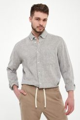 Koszula męska z lnem Hali26-W JOOP! JEANS. Koszule męskie Joop! Jeans, m, bez wzorów, z jeansu, bez kołnierzyka, bez ramiączek. Za 419.00 zł.