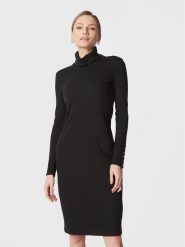 LAUREN RALPH LAUREN Sukienka dzianinowa 250881980 Czarny Slim Fit. Czarne sukienki damskie Lauren Ralph Lauren, bez wzorów, z bawełny, bez kołnierzyka, bez ramiączek. Za 549.99 zł.