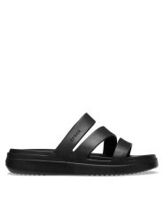 Crocs Klapki Getaway Strappy Sandal W 209587 Czarny. Czarne klapki damskie Crocs, bez wzorów, z tworzywa sztucznego, bez obcasa. Za 179.99 zł.