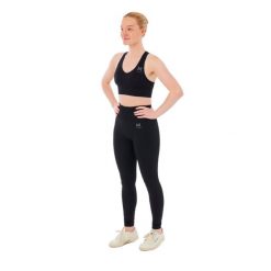 Damski zestaw sportowy Xtreme - legginsy sportowe + top sportowy - Czarny. Czarne legginsy damskie XTREME SOCKSWEAR, m, bez wzorów, z materiału. Za 190.74 zł.