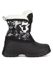 Moomin Śniegowce AW24-135MMN Czarny. Czarne kozaki dziewczęce Moomin, z materiału. Za 63.99 zł.