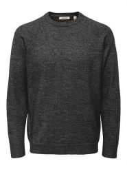ONLY & SONS Sweter "Thomas" w kolorze antracytowym rozmiar: M. Czarne swetry męskie Only & Sons, m, bez wzorów, bez kołnierzyka. Za 122.96 zł.