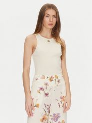 TWINSET Top 251TP2550 Beżowy Slim Fit. Brązowe topy damskie Twinset, xs, bez wzorów, z bawełny, bez kołnierzyka. Za 299.99 zł.