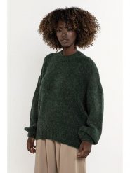 Awama Sweter w kolorze zielonym rozmiar: S/M. Zielone swetry klasyczne damskie Awama, m, z wełny, bez kołnierzyka. Za 289.99 zł.