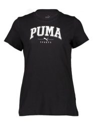 Puma Koszulka "Squad" w kolorze czarnym rozmiar: L. Czarne bluzki damskie Puma, l, bez wzorów, z bawełny, bez kołnierzyka, bez ramiączek. Za 65.85 zł.