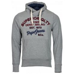 Pepe Jeans bluza męska Whesley M, szary. Szare bluzy z kapturem męskie Pepe Jeans, m, z jeansu. W wyprzedaży za 272.00 zł.