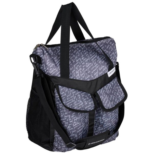 Torba sakwa rowerowa Dunlop 20L na bagażnik. Szare torby męskie na ramię Dunlop, bez wzorów, z gumy, duże, bez dodatków. Za 50.98 zł.