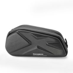 Torba rowerowa Rockbros usztywniana, na ramę, na rurę górną 1,4l – czarna. Czarne torebki klasyczne damskie ROCKBROS, bez wzorów, bez dodatków. Za 79.99 zł.
