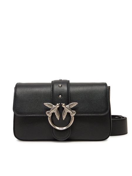 PINKO Torebka Love One Mini Slouchy Fl PE 25 PLTT 104340 A0QO Czarny. Czarne torebki klasyczne damskie Pinko, bez wzorów, ze skóry, bez dodatków. Za 1,379.00 zł.