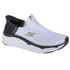 Buty do biegania damskie, Slip-Ins Max Cushioning - Smooth. Białe obuwie do biegania damskie Skechers, Skechers Sport. Za 259.99 zł.