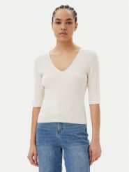 Morgan Sweter 251-MCHAMPI Beżowy Slim Fit. Brązowe swetry klasyczne damskie Morgan, s, z syntetyku, bez kołnierzyka. Za 129.99 zł.