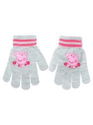 Peppa Pig Rękawiczki "Świnka Peppa" w kolorze szarym rozmiar: onesize. Szare rękawiczki dziecięce peppa pig, prążkowane, bez ramiączek. Za 15.37 zł.