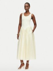 Bardot Sukienka letnia Lorie 60385DB Kremowy Regular Fit. Białe sukienki damskie BARDOT, na lato, bez wzorów, z syntetyku, bez kołnierzyka, bez ramiączek. Za 749.99 zł.