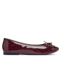 Baleriny Tommy Hilfiger. Czerwone baleriny damskie Tommy Hilfiger, bez wzorów, bez obcasa. Za 409.99 zł.