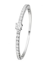 L instant d Or Złoty pierścionek "Profond" z cyrkoniami rozmiar: 52. Szare pierścionki damskie L instant d Or, z cyrkonią, złote. Za 587.99 zł.