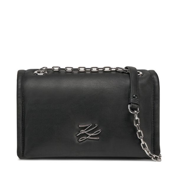 Torebka KARL LAGERFELD. Czarne listonoszki damskie Karl Lagerfeld, bez wzorów, bez dodatków. Za 759.99 zł.