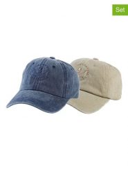 The Time of Bocha Czapki (2 szt.) w kolorze granatowym i beżowym rozmiar: onesize. Brązowe czapki męskie The Time of Bocha, bez wzorów, z bawełny, sportowe. Za 86.99 zł.