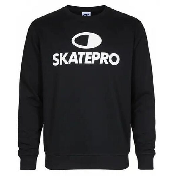 Odzież Bluza sportowa unisex SkatePro Crew Neck - L - Czarny. Czarna bluzy sportowe damskie SKATEPRO, na zimę, l, bez wzorów, bez ramiączek, bez kaptura. W wyprzedaży za 119.99 zł.