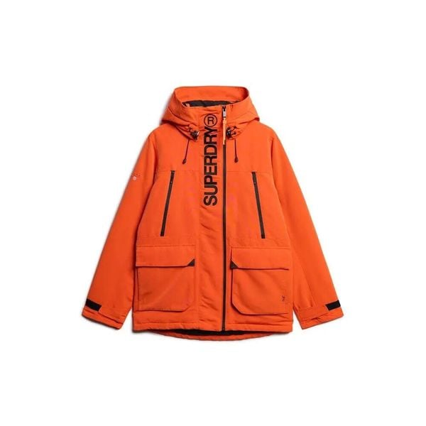 Kurtka przeciwdeszczowa z kapturem Superdry Ultimate SD. Brązowe kurtki męskie Superdry., l, bez wzorów, z materiału, z kapturem. Za 611.50 zł.