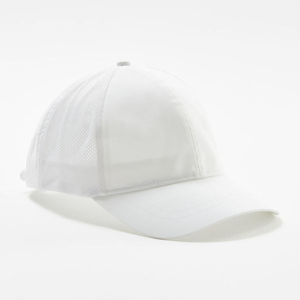 Czapka tenisowa z daszkiem Artengo TC500 rozmiar 58. Białe czapki męskie KUIKMA, bez wzorów, z materiału. Za 24.99 zł.